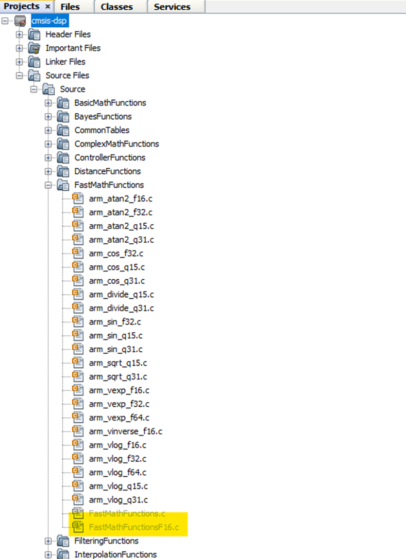 How to use arm cmsis dsp library functions on memory constrained