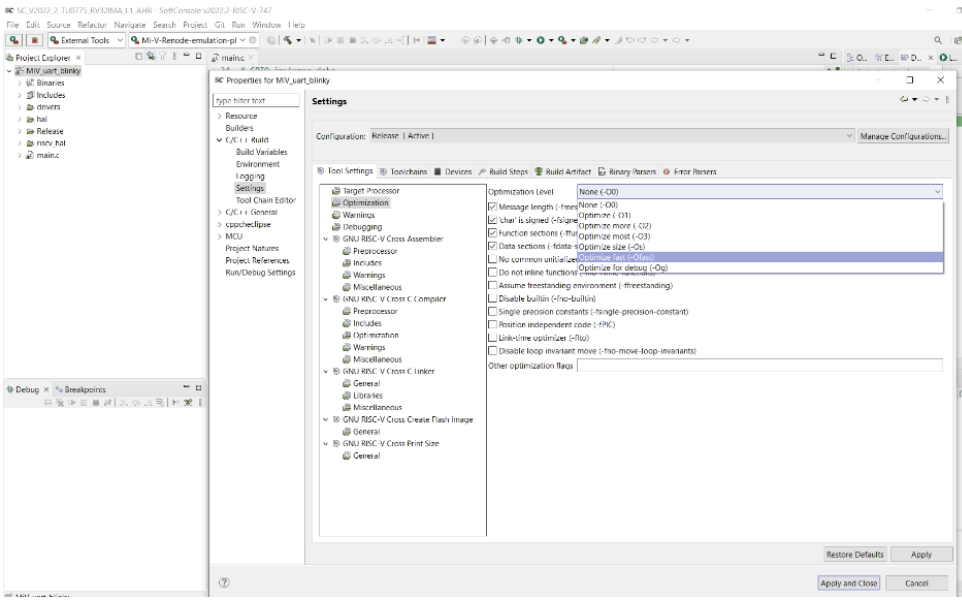 workaround for data memory alignment issue with Softconsole