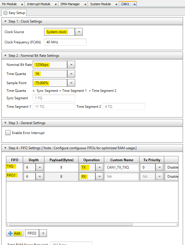 Getting started with CAN on PIC18F27Q84 - MCC based